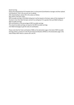 Form P4 Example NSSA P4 Form Upload Guide | PDF | Pension | Employment
