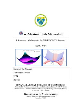 wxMaxima Lab Manual for Mathematics | PDF | Ordinary Differential ...