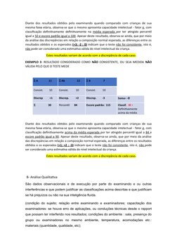 Diante dos resultados obtidos pelo examinando quando comparado com crianças de sua
mesma faixa etária, observa-se que o mesmo