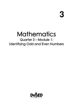 Math3 - Q3 - Module1 - Identifying Odd and Even Numb | PDF | Learning ...