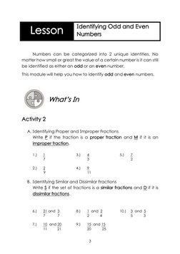 Math3 - Q3 - Module1 - Identifying Odd and Even Numb | PDF | Learning ...
