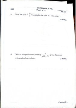 Mathematic Maneb Maneb Maths 1 2021 | PDF