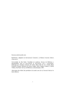 Esta tese está de acordo com: 
 
Referências: adaptado de I