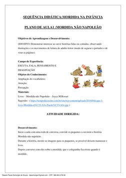 Atividades sobre Mordidas na Educação Infantil | PDF | Percepção ...