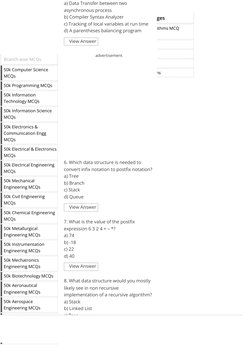 Data Structure MCQs for DSA Exam | PDF | Multiple Choice | Software ...