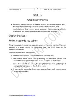 BCA 4th Sem Computer Graphics Notes | PDF | Printer (Computing ...
