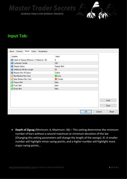 MASTERTRADERSECRETS.COM  (https://mastertradersecrets.com/)© 2022 ALL RIGHTS RESERVED   
 
6 | P A G E  
 
 
 
Input Tab: