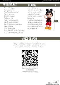 Am: anel mágico
Pb. Ponto baixo
Pbx. Ponto baixíssimo
Aum. Aumento
Dim. Diminuição
Pa. Ponto alto
Mpa. Meio ponto alto
AumT.