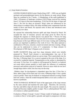 King's Model | PDF | Geomorphology | Erosion