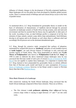 King's Model | PDF | Geomorphology | Erosion