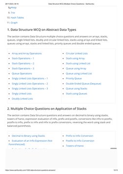 Data Structure MCQs for Placement | PDF | Queue (Abstract Data Type ...
