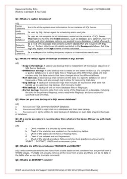 SQL Server DBA Interview Questions Guide | PDF | Databases | Relational ...