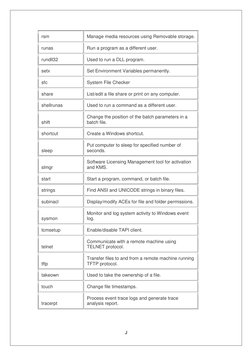 J
 
 
rsm 
Manage media resources using Removable storage. 
runas 
Run a program as a different user. 
rundll32 
Used to ru