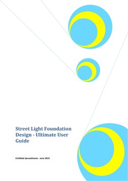 Street Light Foundation Design Guide | PDF | Spreadsheet | Bending