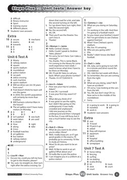 Steps Plus Unit Tests Answer Key | PDF