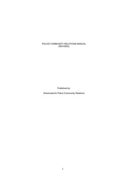 External Relations Officer Handbook.pdf Police Community Relations Manual | PDF | Police | Community