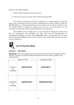 Q1 SHS Personal Development Module 1 | PDF | Self Concept | Learning