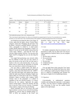 Nuclear Instruments and Methods in Physics Research A
Table 1 
Summary of data obtained from least-squares fit of Eq. (20) to