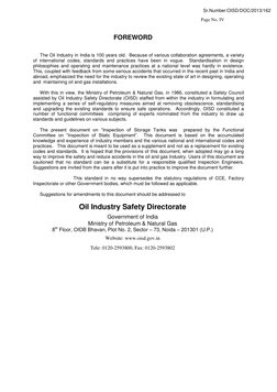 Page No. IV
FOREWORD
The Oil Industry in India is 100 years old.