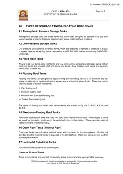 OISD – STD – 129
Page No. 2
INSPECTION OF STORAGE TANKS
“OISD hereby expressly disclaims