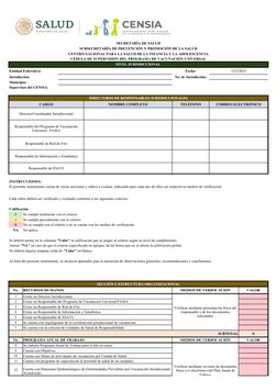 SECRETARÍA DE SALUD
SUBSECRETARÍA DE PREVENCIÓN Y PROMOCIÓN DE LA SALUD
CENTRO NACIONAL PARA LA SALUD DE LA INFANCIA Y LA ADO