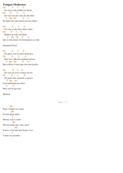 Tempos Modernos 
Dm            F       C        G 
   Eu vejo a vida melhor no futuro 
Dm         F         C          G