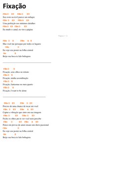 Fixação 
 
F#m D     E9      F#m D       E9 
Seu rosto na tevê parece um milagre 
F#m  D     E9      F#m A     E9 
Uma perfe