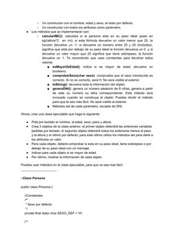 Ejercicios Resueltos de POO en Java | PDF | Constructor (Programación ...