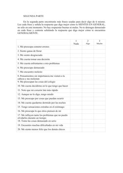 SEGUNDA PARTE 
 
 
 
En la segunda parte encontrarás más frases usadas para decir algo de ti mismo. 
Lee cada frase y señal