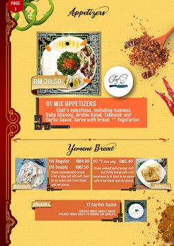 Authentic Arabian Cuisine Menu | PDF | Kebab | Foods