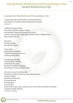 Lake Visualization Meditation Script | PDF | Meditation | Mindfulness