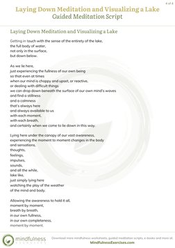 Lake Visualization Meditation Script | PDF | Meditation | Mindfulness