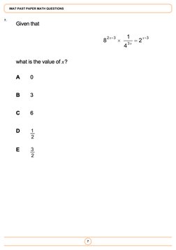 Imat Question Pattern IMAT Past Mathematics Questions Archive | PDF | Games & Activities