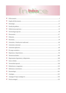 Índice
Índice
•	 El diccionario..............................................................................................