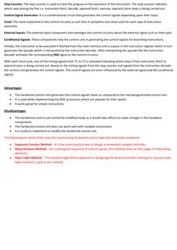 Step Counter: The step counter is used to track the progress in the execution of the instruction. The step counter indicates
