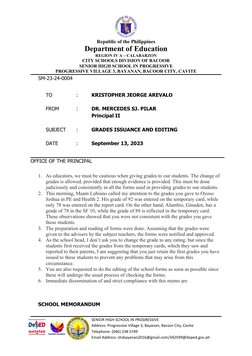 Republic of the Philippines
Department of Education
REGION IV A – CALABARZON
CITY SCHOOLS DIVISION OF BACOOR
SENIOR HIGH SCHO
