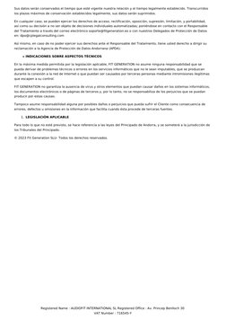 Sus datos serán conservados el tiempo que esté vigente nuestra relación y el tiempo legalmente establecido. Transcurridos
los