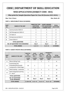 Class 12 Web Application Marking Scheme | PDF | Java Script | Computing