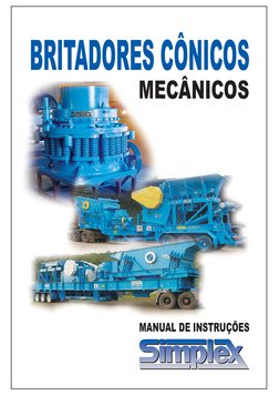 MECÂNICOS
BRITADORES CÔNICOS
MANUAL DE INSTRUÇÕES
