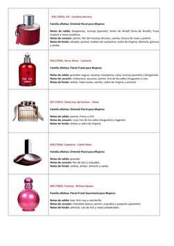 055 (7055). CH - Carolina Herrera  
 
Familia olfativa: Oriental Floral para Mujeres 
 
Notas de salida: bergamota,