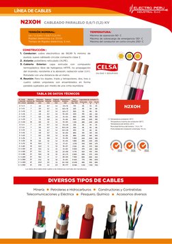 LÍNEA DE CABLES
1.
2.
3.
4.
Conductor: cobre electrolítico de 99,99 % mínimo de 
pureza, suave cableado circular compacto cla