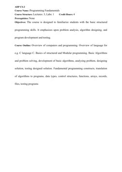 ADP Computer Science Subjects Outline | PDF | Logic Gate | Equations