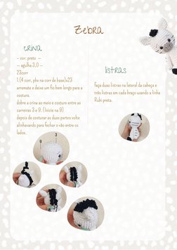 crina
– cor: preto  —
— agulha 3,0 —
23corr
1.(4 corr, pbx na corr de base)x23
arremate e deixe um fio bem longo para a
costu