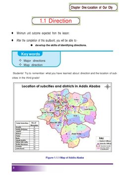 Chapter One:-Location of Our City 
 
 
 
1.1 Direction 
 
 
 
Minimum unit outcome expected from the lesson: 
 
After the c
