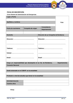 SAE Ver. 2022-1 
MP 2-8 
 
 
 
Dirección General de Formación Académica 
Curso Sistema Administración de Emergencias 
FICHA D