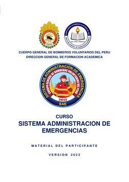 Dirección General de Formación Académica 
Curso Sistema Administración de Emergencias 
 
  
 
 
 
 
 
CUERPO GENERAL DE B