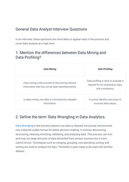 Data Analyst Interview Questions Guide | PDF | Data Analysis | Outlier