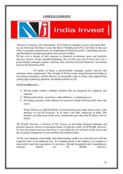 10 
 
                                           COMPANY OVERVIEW 
 
 
 
1. INTRODUCTION:- 
 
 
 
 
 
“Success is a journey,