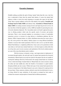 4 
 
                            Executive Summary 
 
 
 
Probably nothing can define the spirit of being „mutual‟ better tha