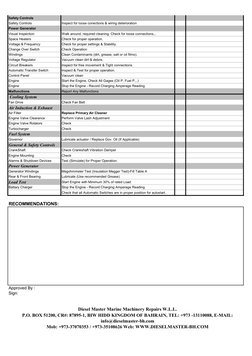 Marine Engine Maintenance Checklist | PDF | Leak | Switch